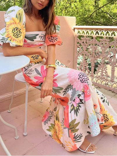 MARINA | VIBRANT FLORAL MAXI DRESS