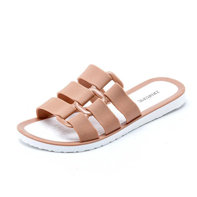 Women's Buckle Strap Beach Slippers