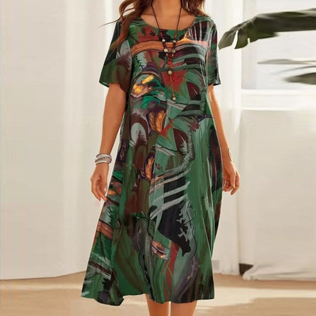 CLAIRE™ | RELAXED PRINTED DRESS