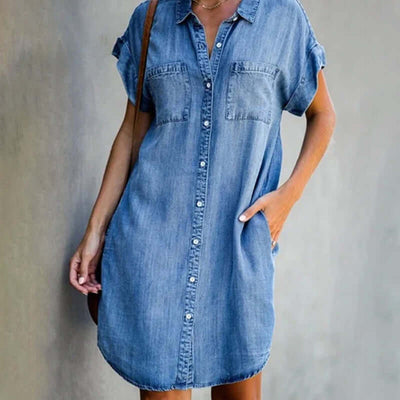 Vea | Modern Denim Shirt Dress