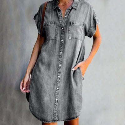 Vea | Modern Denim Shirt Dress