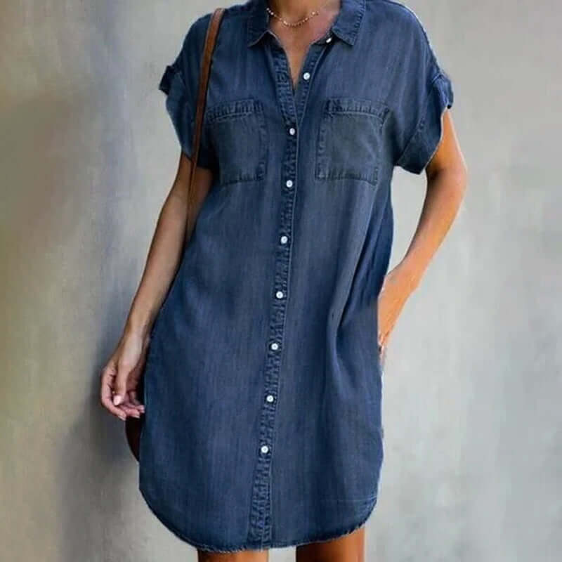 Vea | Modern Denim Shirt Dress