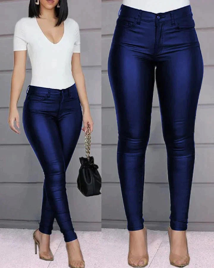 ZAYA - Faux Leather Stretch Pants