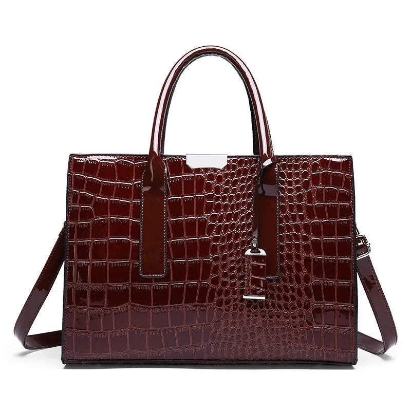 Fiorenza™ | Luxury Crocodile Pattern Tote Bag