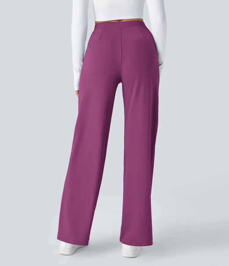 Clara Flex™ - Pleated Stretch Fabric Pants