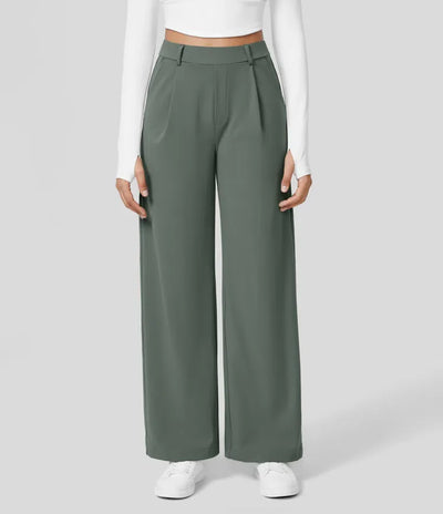 Clara Flex™ - Pleated Stretch Fabric Pants