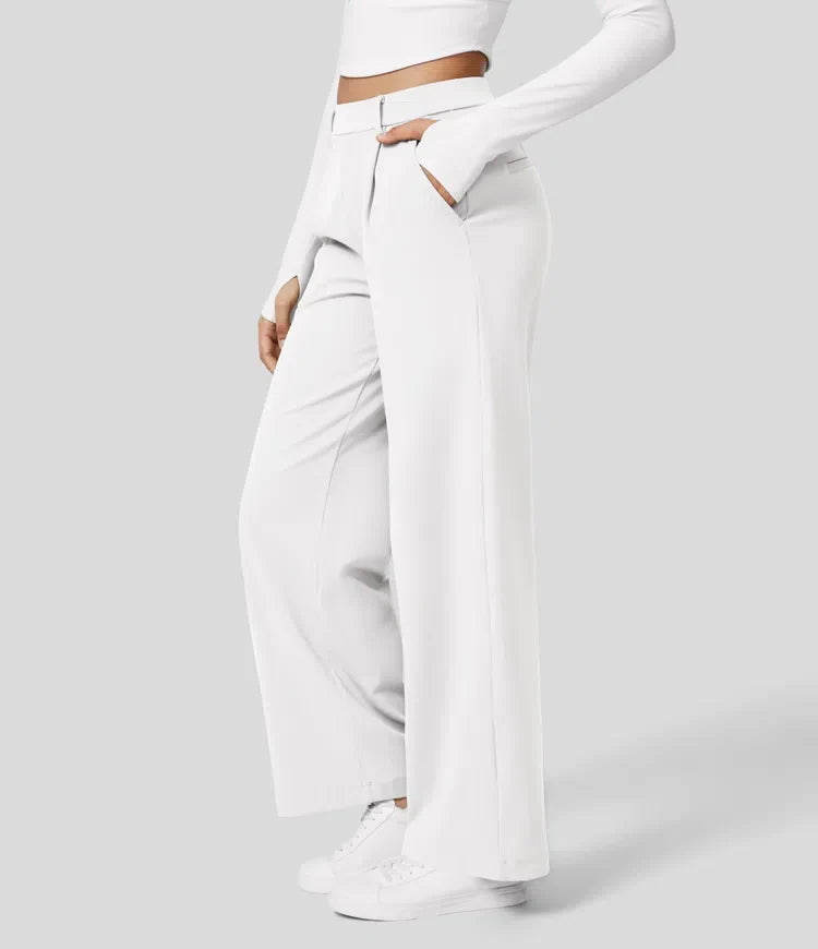 Clara Flex™ - Pleated Stretch Fabric Pants