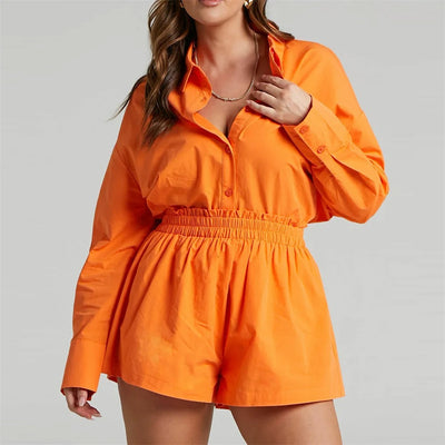 Harper | Stylish Two-Piece Blouse & Shorts Set