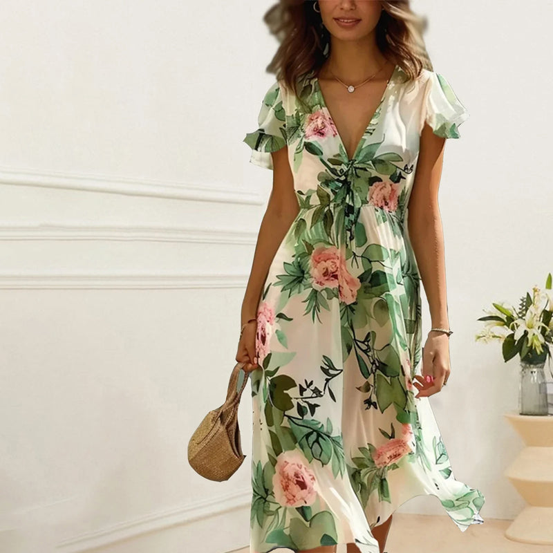 LILIA | FLORAL BLOSSOM DRESS – FEMININE CHARM