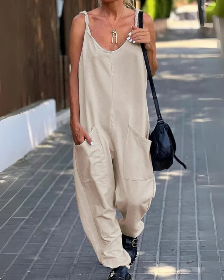 COASTAL CHIC | SOLID COLOUR CASUAL JUMPSUIT