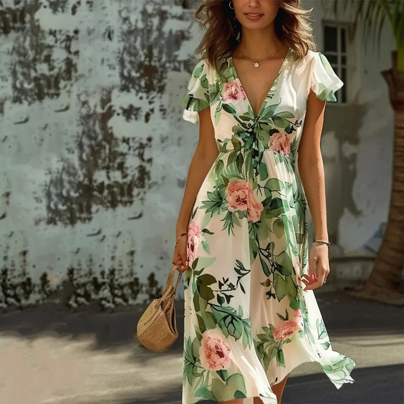 LILIA | FLORAL BLOSSOM DRESS – FEMININE CHARM