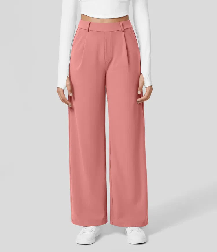 Clara Flex™ - Pleated Stretch Fabric Pants