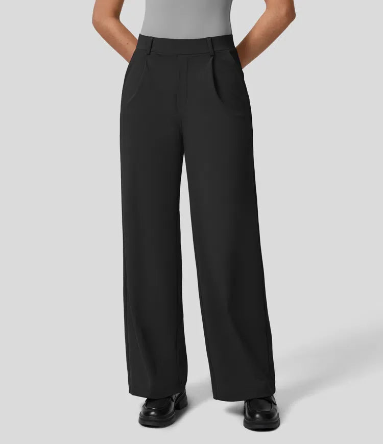 Clara Flex™ - Pleated Stretch Fabric Pants