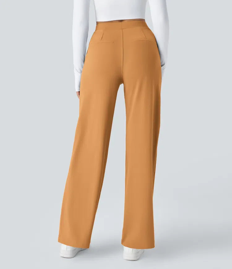 Clara Flex™ - Pleated Stretch Fabric Pants