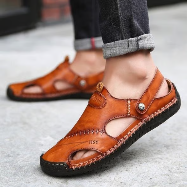 DAWSON | ORTHOPEDIC BREATHABLE MEN'S LEATHER SANDALS