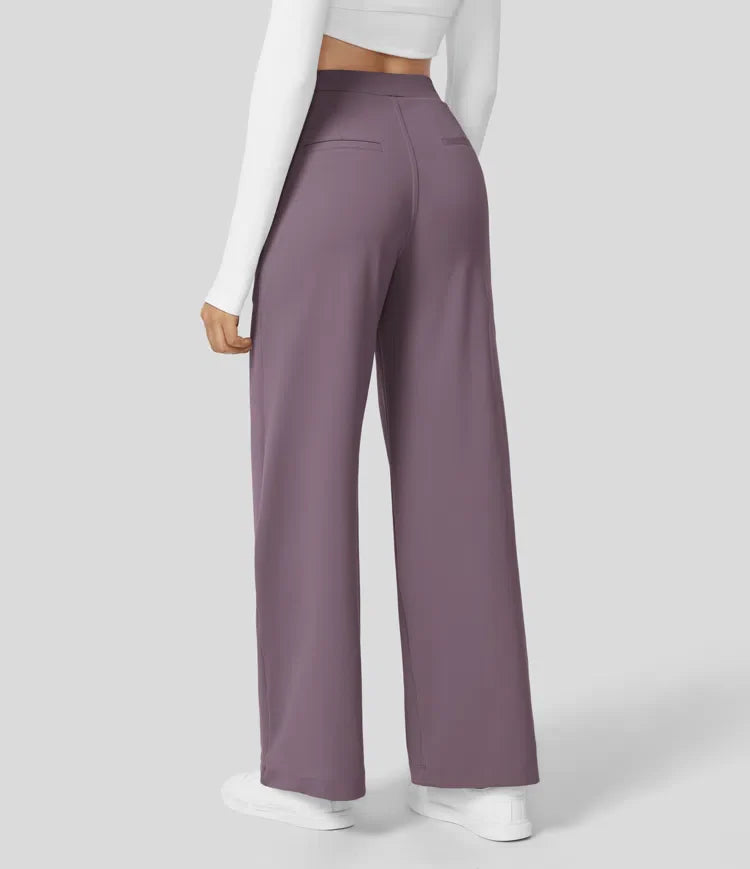 Clara Flex™ - Pleated Stretch Fabric Pants