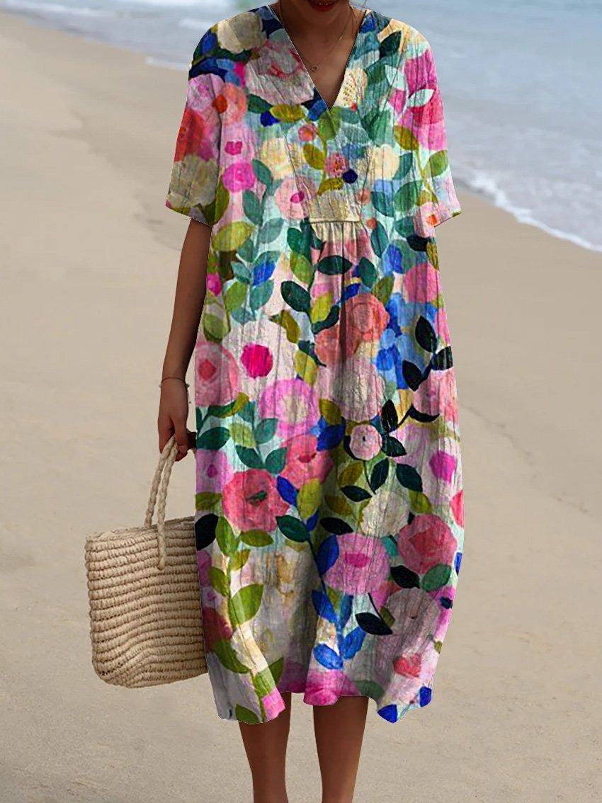 SCARLET BLOSSOM - COLOURFUL DRESS