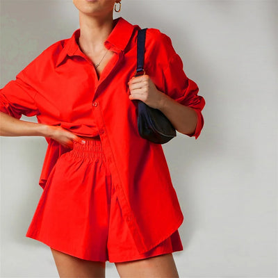 Harper | Stylish Two-Piece Blouse & Shorts Set