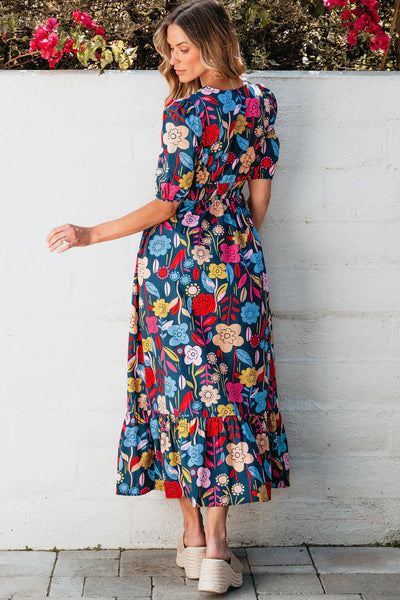 FARAH | ELEGANT FLORAL BLOOM DRESS