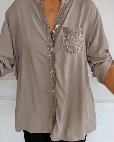 Lucille Elegant Sequin Detail Top