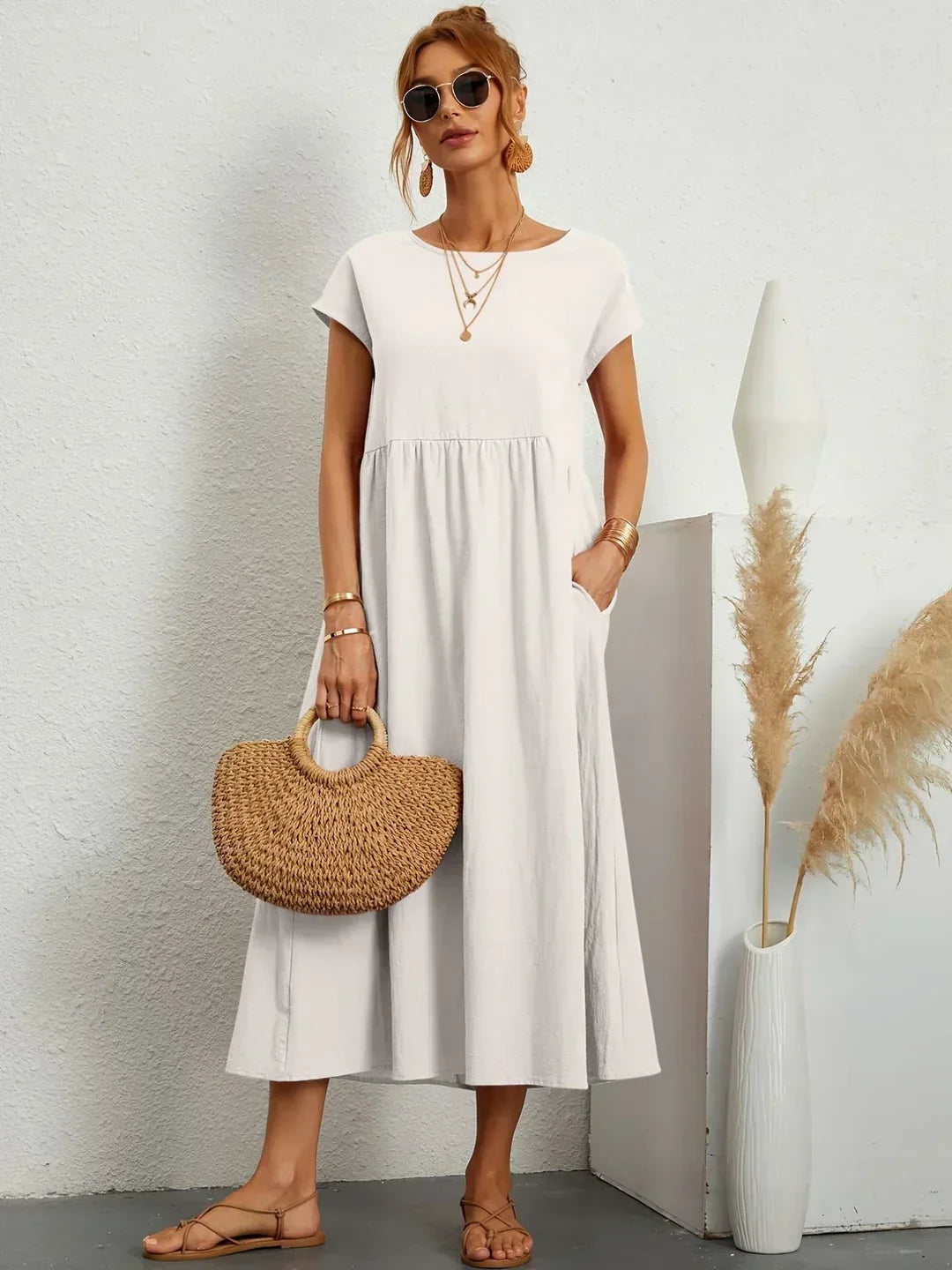 MIRA | SOFT COTTON POCKET DRESS