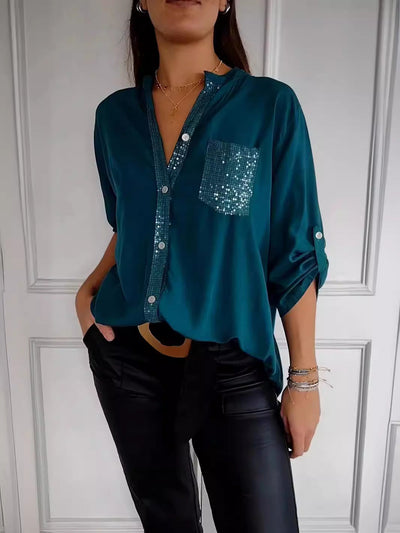 Lucille Elegant Sequin Detail Top