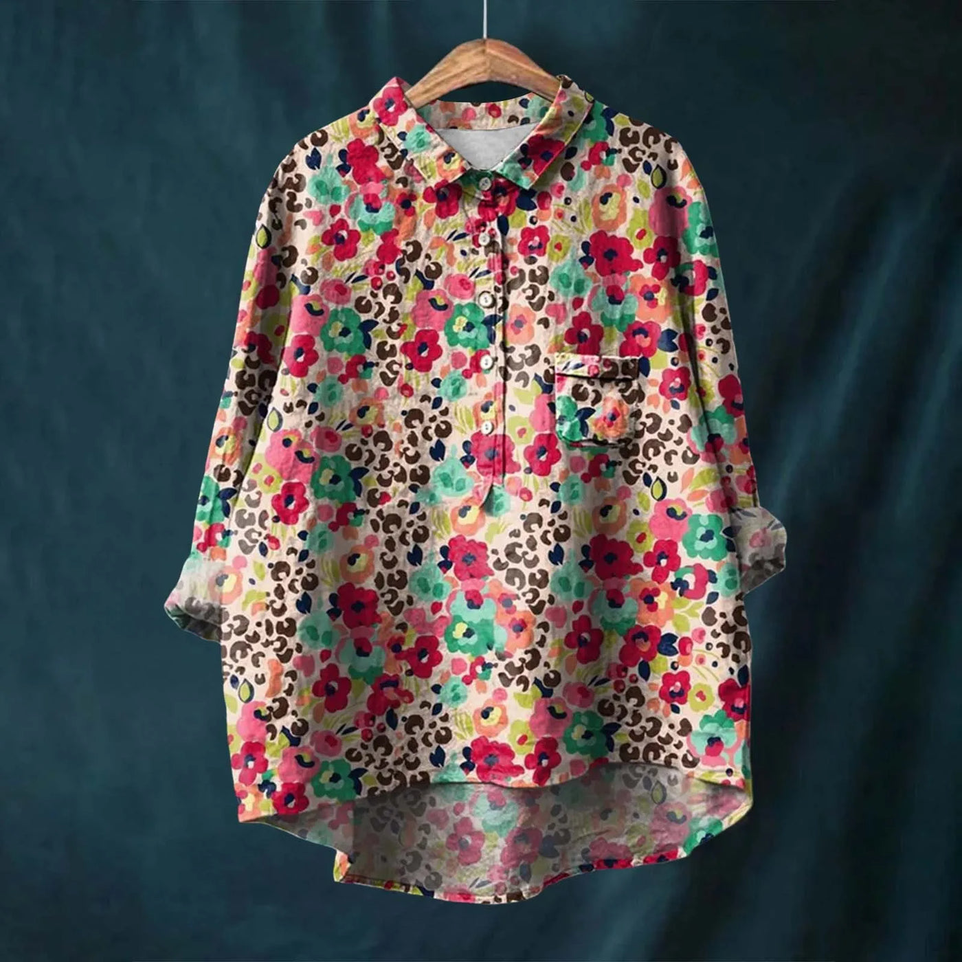 Althea | Elegant Floral Women's Shirt