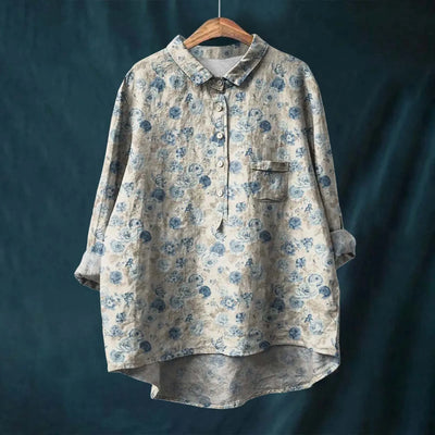 Althea | Elegant Floral Women's Shirt