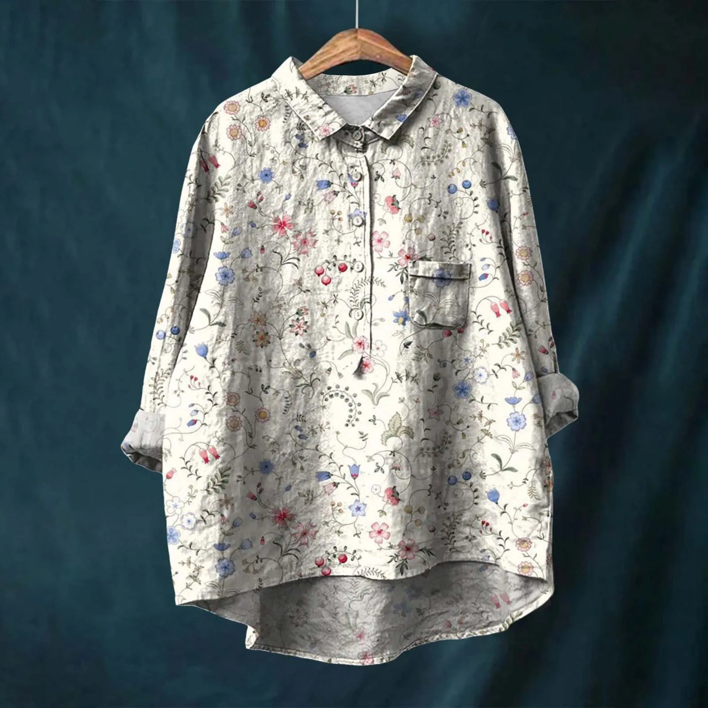 Althea | Elegant Floral Women's Shirt