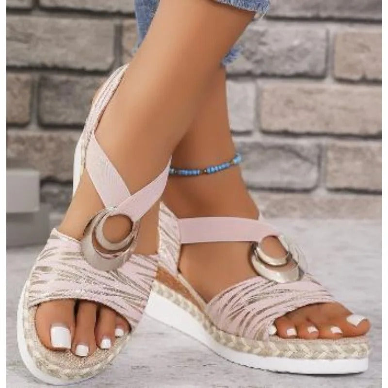 ARIANA | SUMMER SNAKE PRINT PLATFORM WEDGES