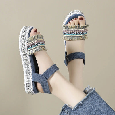 LUNA | PLATFORM BUCKLE ROMAN SANDALS