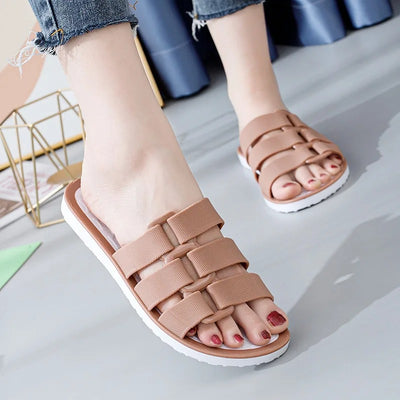 Women's Buckle Strap Beach Slippers