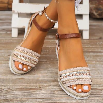 CELESTE | LUXURY FLAT PLATFORM SANDALS