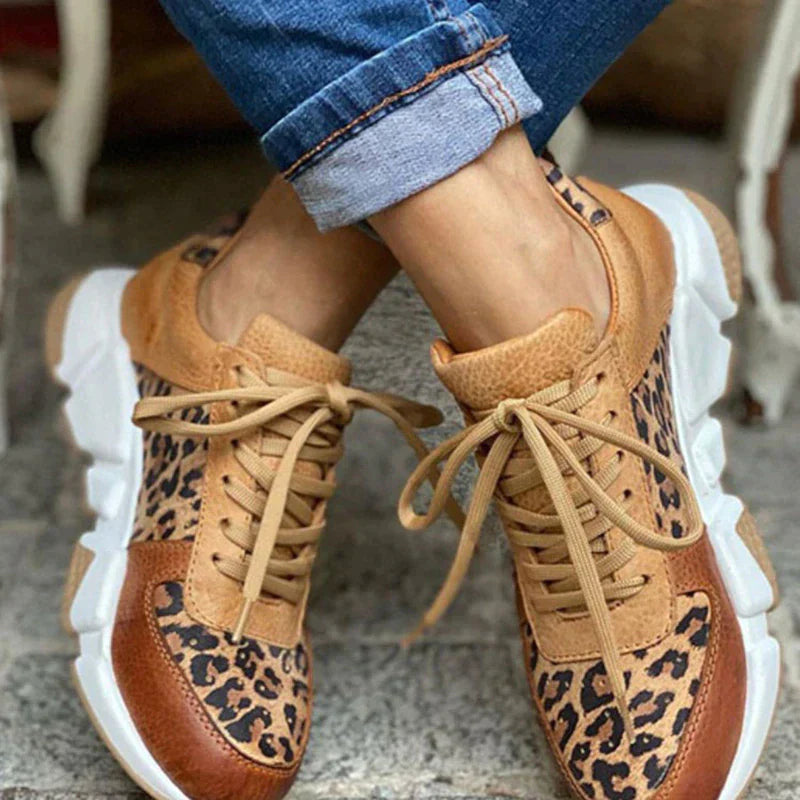 JUNGLE PACE LEOPARD PRINT SNEAKERS